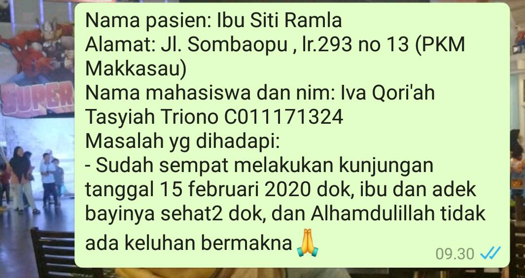 Diskusi dengan dokter pembimbing